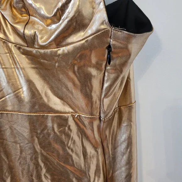 Club L Gold Metallic Midi Dress - Picture 5 of 6